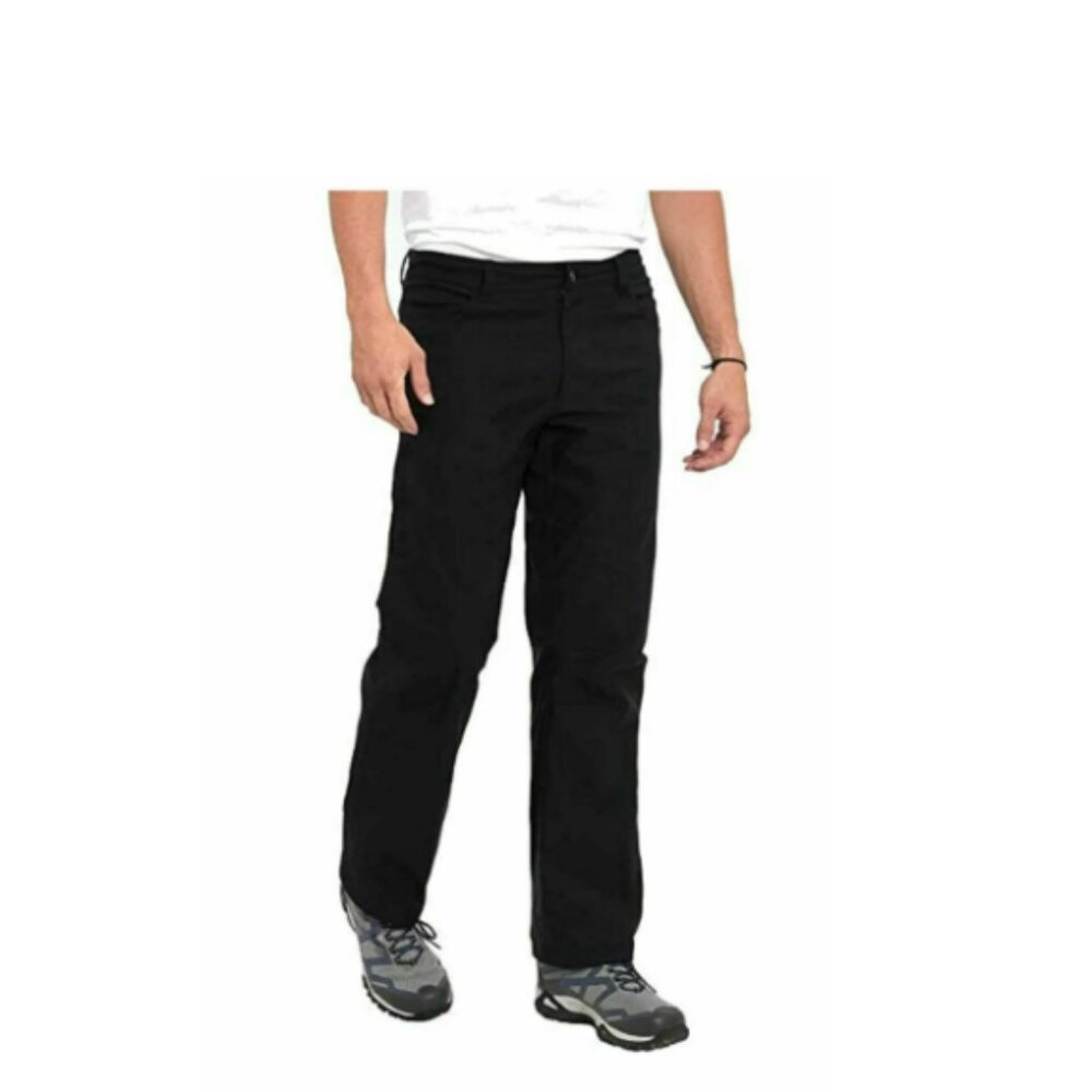 Eddie Bauer Men’s Fleece Lined UPF 50+ Two-Way  Stretch Tech Pant Black